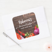 Rustieke zelfgemaakte custom salsa label (Envelop)