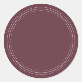 Rustieke zelfgemaakte eenvoudige bordeauxrood opsc ronde sticker