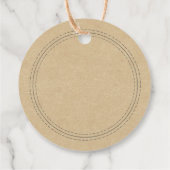 Rustieke zelfgemaakte eenvoudige kraftpapier schri bedankjes labels (Achterkant)