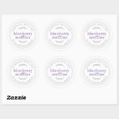 Rustieke zelfgemaakte gebakken goederen Blueberry  Ronde Sticker (Vel)