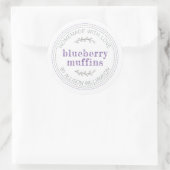 Rustieke zelfgemaakte gebakken goederen Blueberry  Ronde Sticker (Tas)