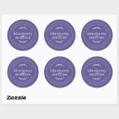 Rustieke zelfgemaakte gebakken goederen Blueberry  Ronde Sticker (Vel)