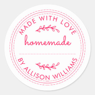 Rustieke zelfgemaakte gebakken goederen Jam Bright Ronde Sticker