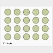 Rustieke zelfgemaakte groene pot/kruiden opschrift ronde sticker (Vel)