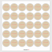 Rustieke zelfgemaakte jam kan kraftpapier 2 inch sticker (Vel)