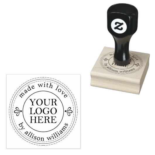 Rustieke zelfgemaakte kleine bedrijven Logo Rubberstempel (Gestempeld)