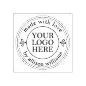 Rustieke zelfgemaakte kleine bedrijven Logo Rubberstempel (Afrduk)