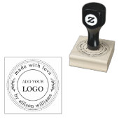 Rustieke zelfgemaakte kleine bedrijven Logo Rubberstempel (Gestempeld)