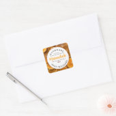 Rustieke zelfgemaakte marmelade vierkante sticker (Envelop)