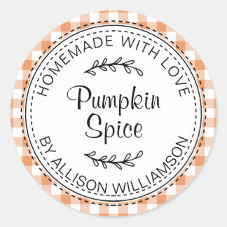 Rustieke Zelfgemaakte Pompoen Spice Sinaasappel Ch Ronde Sticker