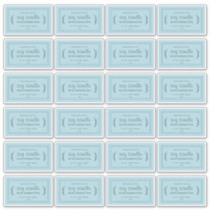 Rustieke zelfgemaakte sojakaars etiketten 24x lich sticker