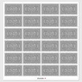 Rustieke zelfgemaakte sojakaars labels 24x donkerg (Vel)