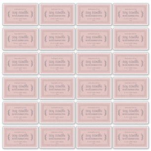 Rustieke zelfgemaakte sojakaarslabels 24x zilver r sticker