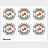 Rustieke zelfgemaakte tomatensaus Classic Ro Ronde Sticker (Vel)