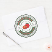 Rustieke zelfgemaakte tomatensaus Classic Ro Ronde Sticker (Envelop)