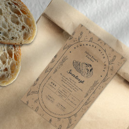 Rustieke zelfgemaakte zuurdesem Cottage Food Law L Rechthoekige Sticker