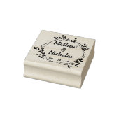 Rustieke zeshoek laat de datum bewaren rubberstempel (Stempel)