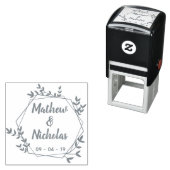 Rustieke zeshoek laat de datum bewaren zelfinktende stempel (In situ)