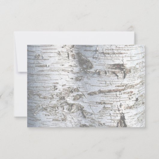 Rustieke Zilveren Berk Boom Bruiloft RSVP (Achterkant)