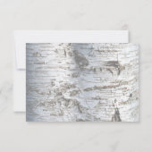 Rustieke Zilveren Berk Boom Bruiloft RSVP Kaartje (Achterkant)