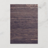 Rustieke zilveren & Paarse bloemenbruiloft details Informatiekaartje (Achterkant)