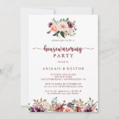 Rustieke Zomer Bloemen Housewarming Party Kaart (Voorkant)