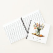 Rustieke Zomer Bloemen Mason Jar bruiloft gastenbo Notitieboek (Binnen)