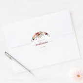 Rustieke Zomer Bloemen Vrijgezellenfeest Favor Ronde Sticker (Envelop)