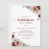 Rustieke Zomer Bloemen Vrijgezellenfeest Tea Party Kaart (Voorkant)