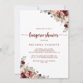 Rustieke zomer bloemenbruids lingerie douche kaart (Voorkant)