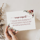 Rustieke zomer bloemenbruiloft recept Aanvraag Informatiekaartje