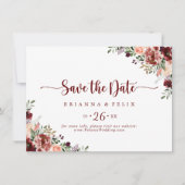 Rustieke zomer bloemenhorizontale bruiloft save the date (Voorkant)