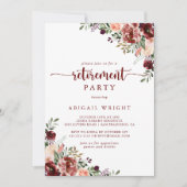 Rustieke zomer bloemenkalligrafie Pensioenfeest Kaart (Voorkant)