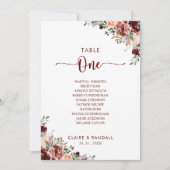 Rustieke zomer bloementafel nummer 1 zitkaart kaart (Voorkant)