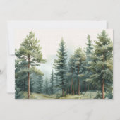 Rustieke zomer groen bos bruiloft kaart (Achterkant)