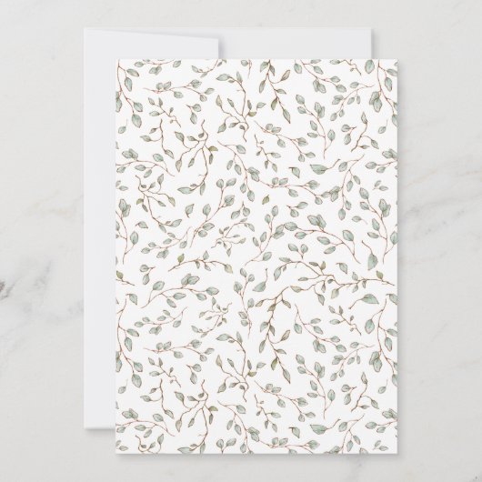 Rustieke Zomer Kleine Wildflower Meisje Baby showe Kaart (Achterkant)