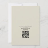 Rustieke zomer QR-code RSVP strandbruiloft Kaart (Achterkant)