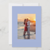 Rustieke zomer strand bruiloft foto uitnodiging (Achterkant)