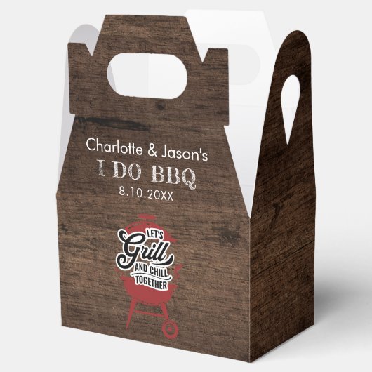 Rustieke Zomer Verlovingsfeest BBQ Bedankdoosjes (Geopend)