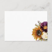 Rustieke Zomer Wildbloemen & Zonnebloemen Details Informatiekaartje (Achterkant)