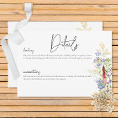 Rustieke Zomer Wildbloemen & Zonnebloemen Details Informatiekaartje