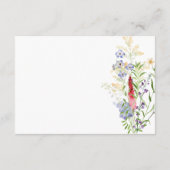 Rustieke Zomer Wildbloemen & Zonnebloemen Details Informatiekaartje (Achterkant)