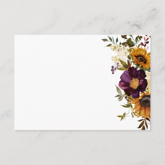 Rustieke Zomer Zonnebloemen Bourgondië Bloemen Rec Informatiekaartje (Achterkant)