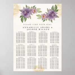 Rustieke zomeraesthetic Wilde Bloem Zitplaatskaart Poster