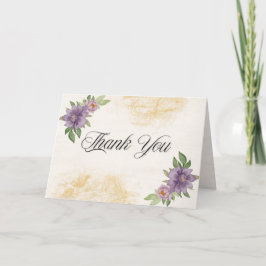 Rustieke zomeraesthetic Wilde Bloemen Bruiloft Bedankkaart
