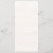 Rustieke zomeraesthetic Wilde Bloemen Bruiloft Menu (Achterkant)