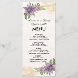 Rustieke zomeraesthetic Wilde Bloemen Bruiloft Menu