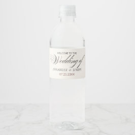 Rustieke zomeraesthetic Wilde Bloemen Bruiloft Waterfles Etiket