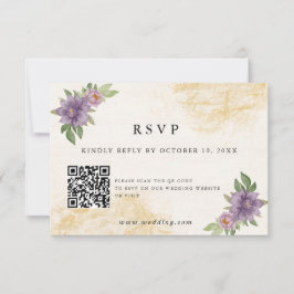 Rustieke zomerse esthetiek Wilde bloemen bruiloft RSVP Kaartje