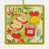 Rustieke zomervruchten Vrolijk kerstfeest Keramisch Ornament (Voorkant)